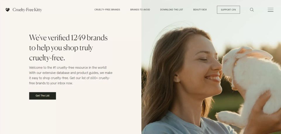 Cruelty-Free Kitty website project