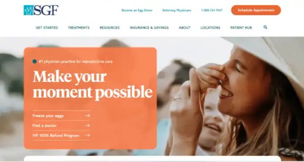 Shady Grove Fertility website project